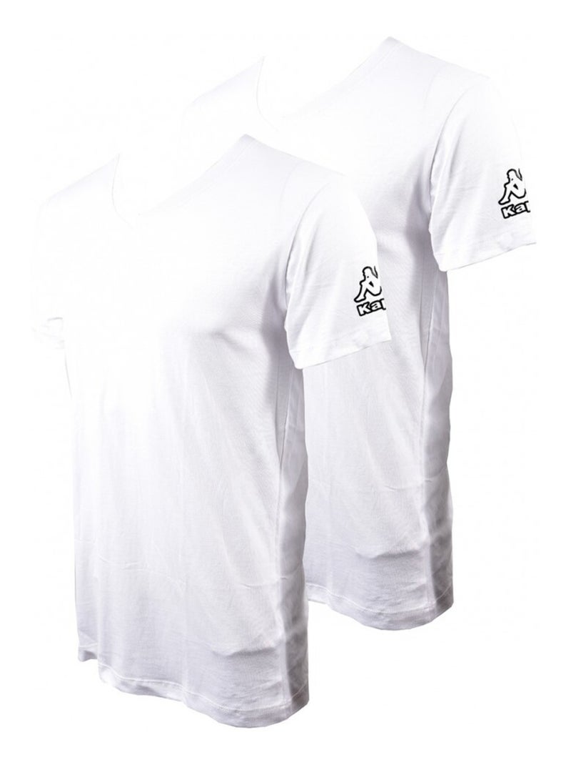 T Shirt KAPPA - Pack de 2 Blanc - Kiabi