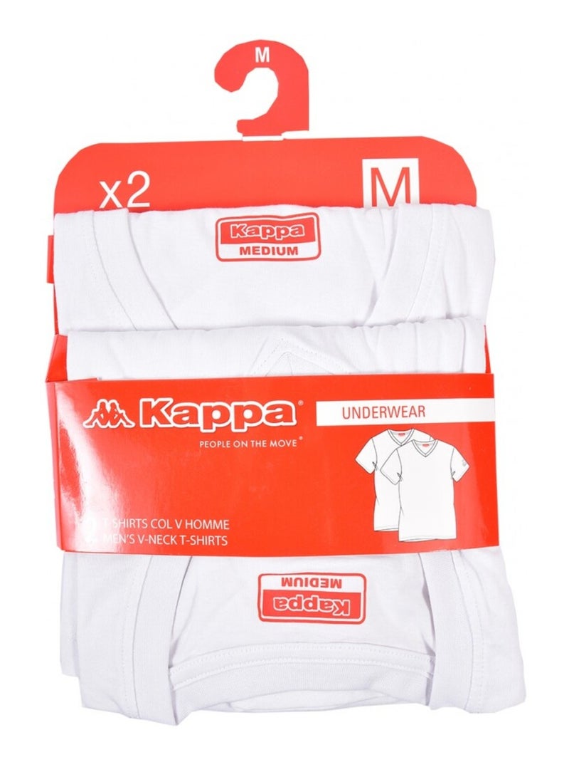 T Shirt KAPPA - Pack de 2 Blanc - Kiabi