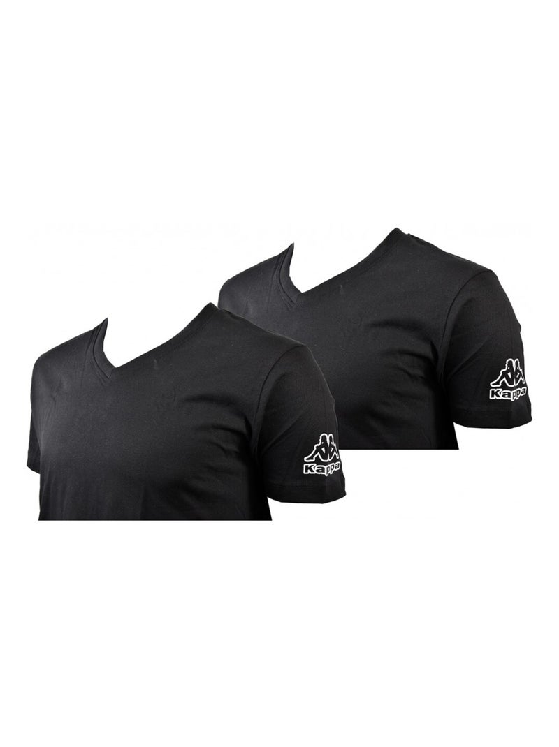 T Shirt KAPPA - Pack de 2 Noir - Kiabi