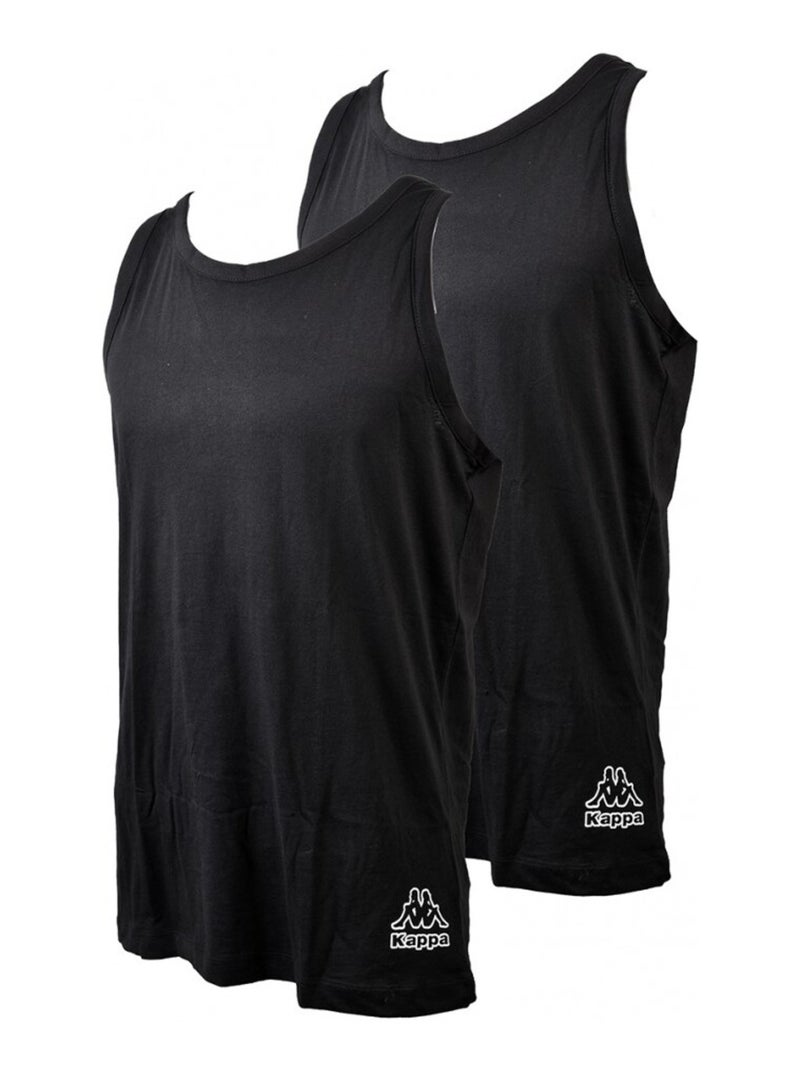 T Shirt KAPPA - Pack de 2 Noir mat - Kiabi