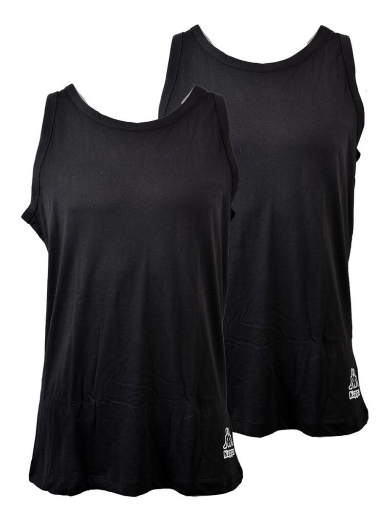 T Shirt KAPPA - Pack de 2 Noir mat - Kiabi