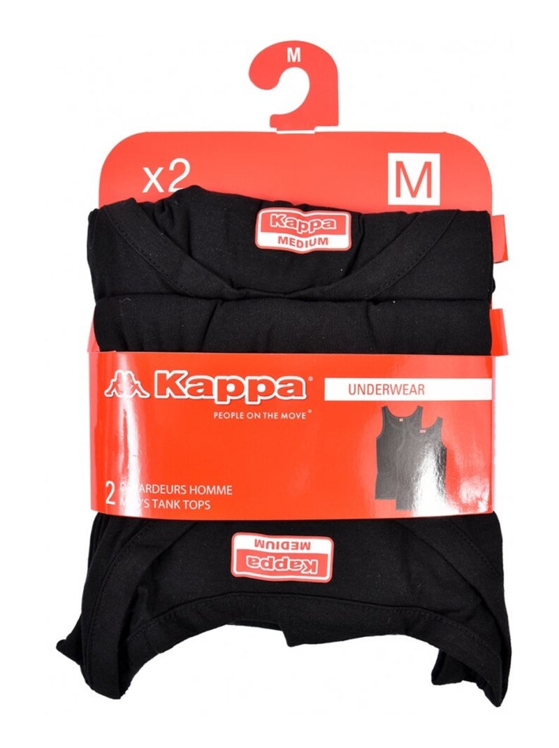T Shirt KAPPA - Pack de 2 Noir mat - Kiabi