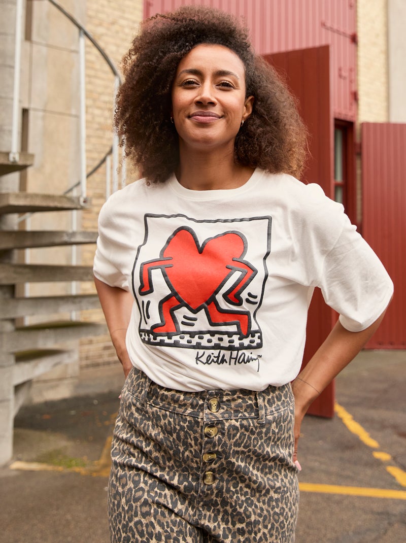 T-shirt 'Keith Haring' - Saint-valentin blanc - Kiabi