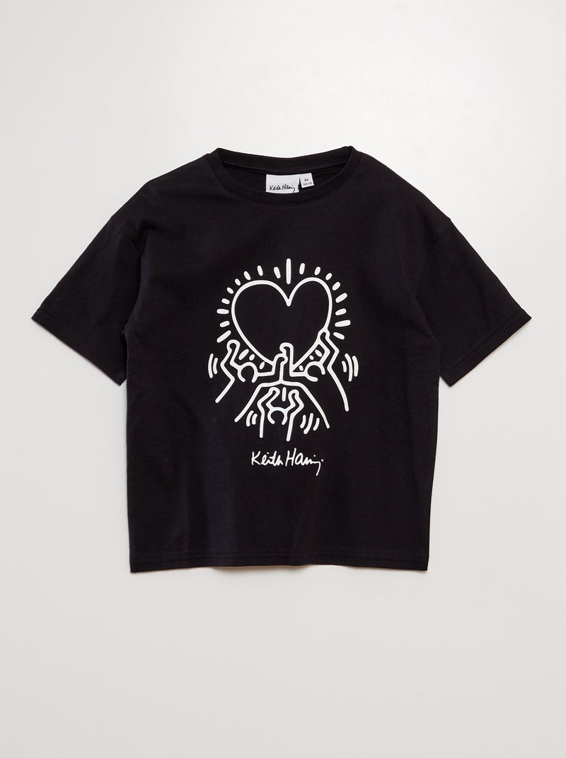 T-shirt 'Keith Haring' - Saint-valentin noir - Kiabi