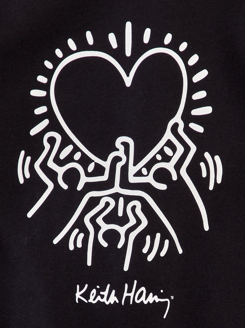 T-shirt 'Keith Haring' - Saint-valentin noir - Kiabi