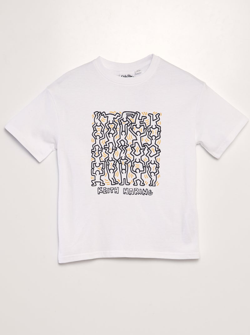 T-shirt 'Keith Haring' à col rond Blanc - Kiabi