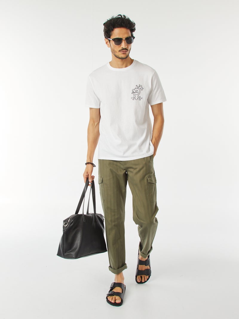 T-shirt 'Keith Haring' manches courtes blanc - Kiabi