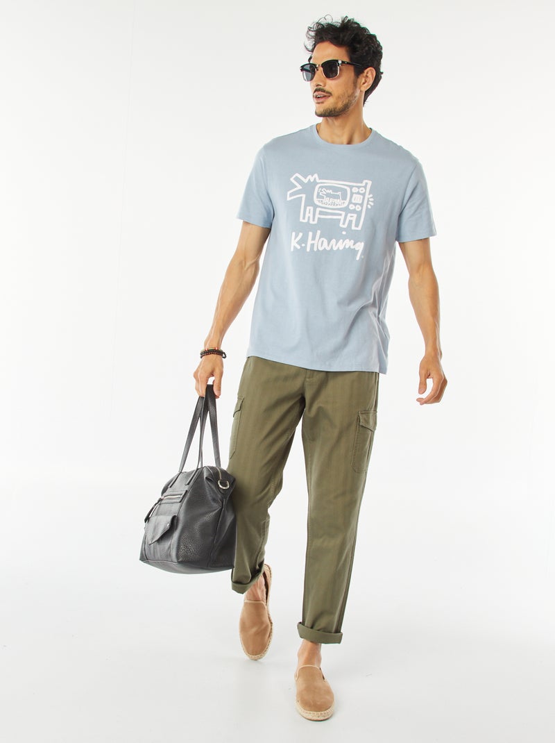 T-shirt 'Keith Haring' manches courtes BLEU - Kiabi