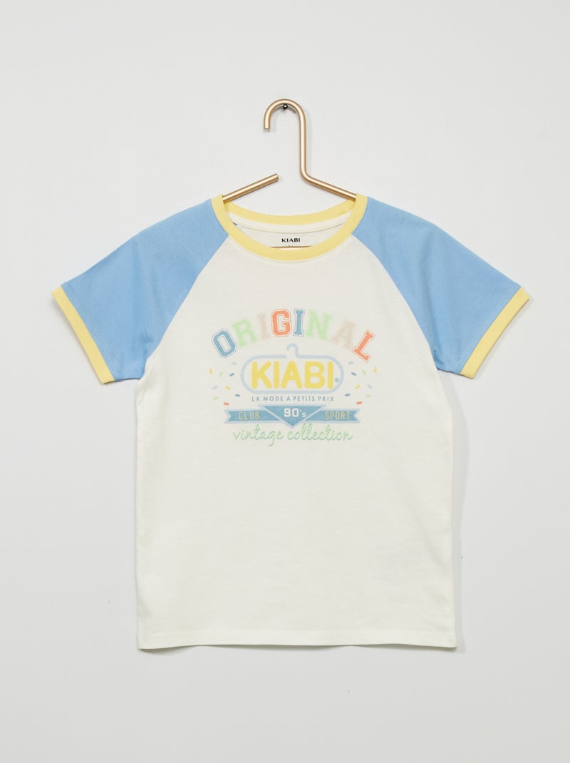 T-shirt 'Kiabi' 'vintage collection' BLANC - Kiabi