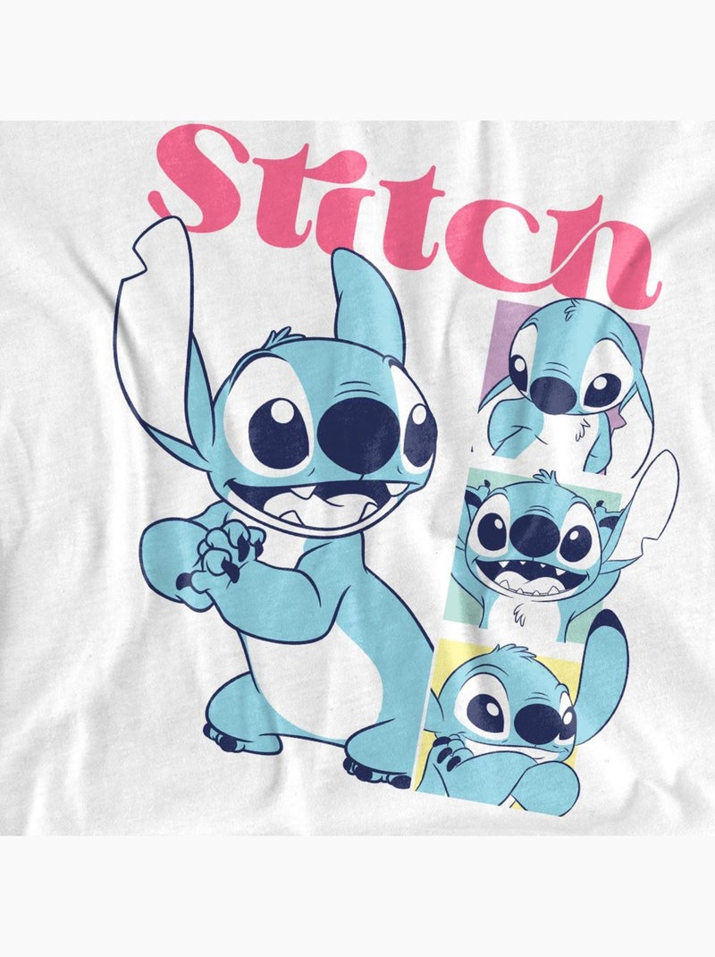 T-shirt kisses - lilo et stitch (stitch) Blanc - Kiabi
