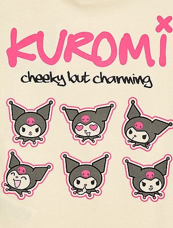 T-shirt 'Kuromi' 'Hello kitty & friends' en jersey coton