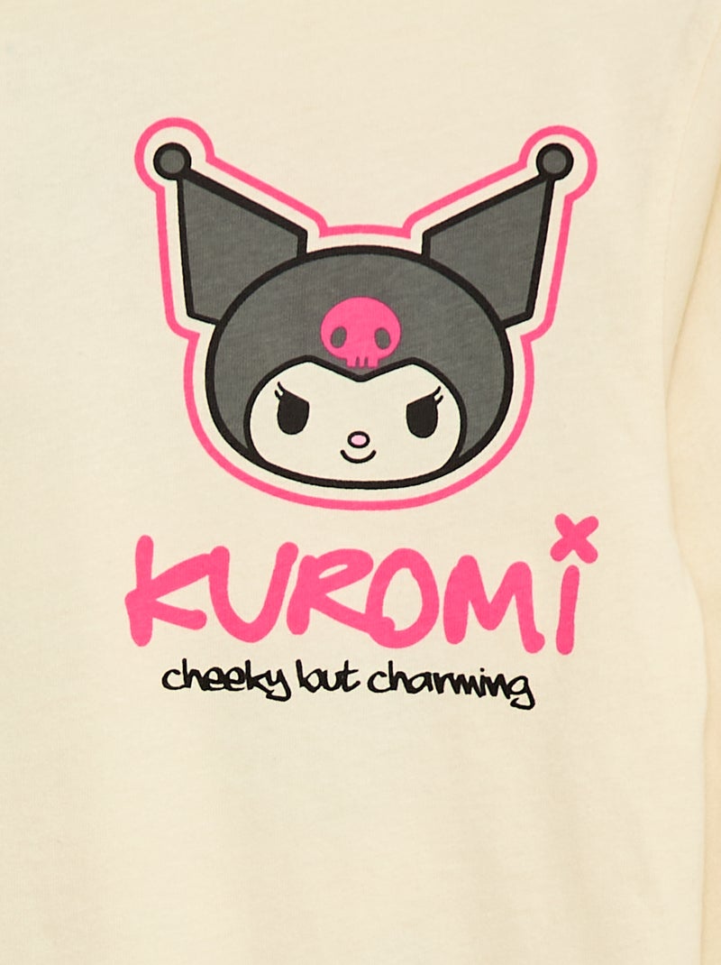 T-shirt 'Kuromi' 'Hello kitty & friends' en jersey coton Blanc - Kiabi