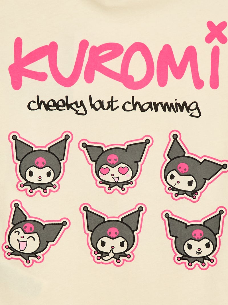 T-shirt 'Kuromi' 'Hello kitty & friends' en jersey coton Blanc - Kiabi