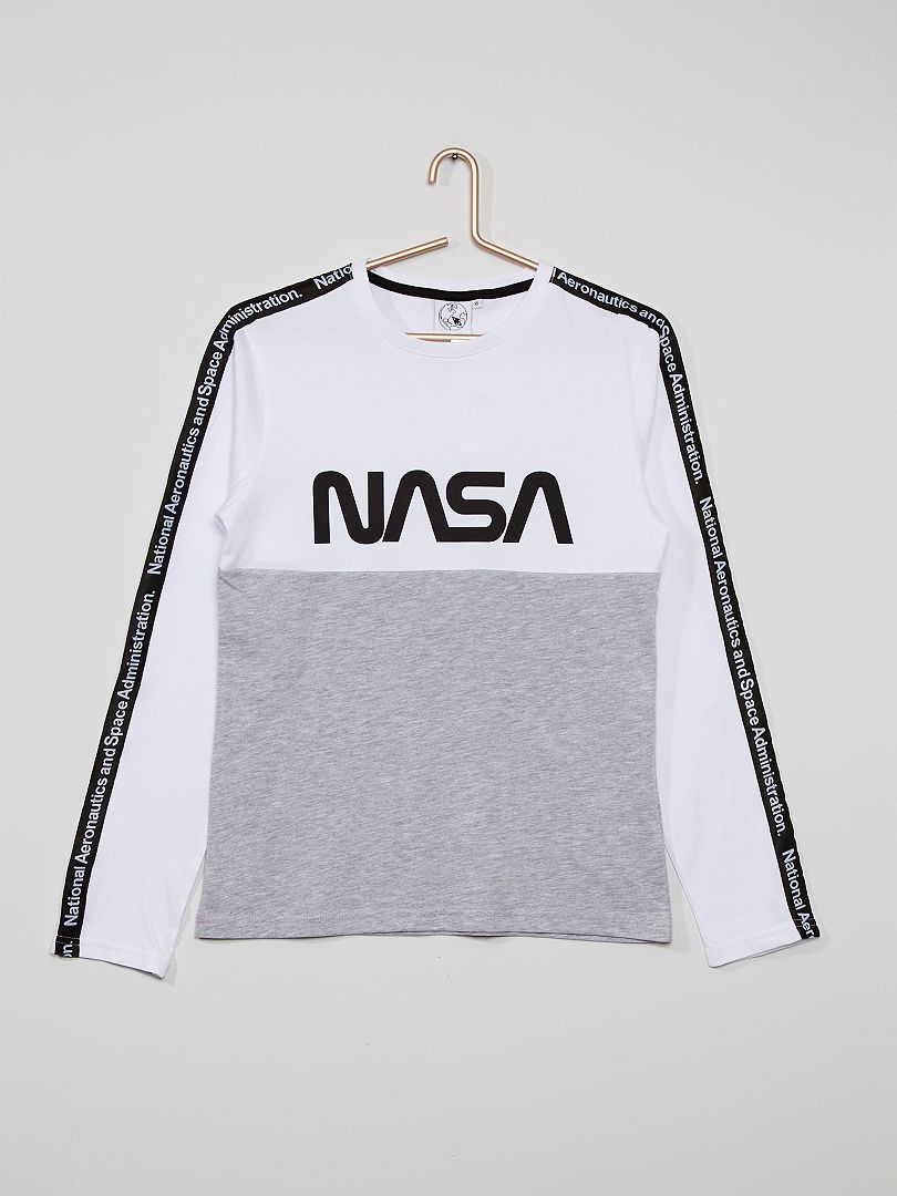 white long sleeve nasa shirt
