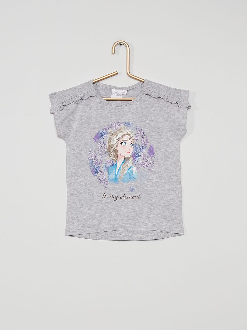 T-shirt 'La Reine des neiges' de 'Disney' gris - Kiabi