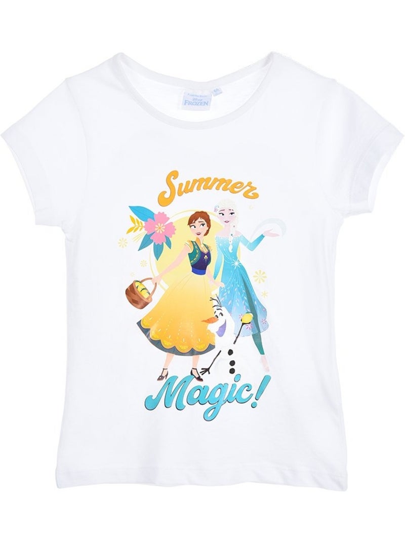 T-Shirt La Reine des Neiges | Licence Officielle Blanc - Kiabi