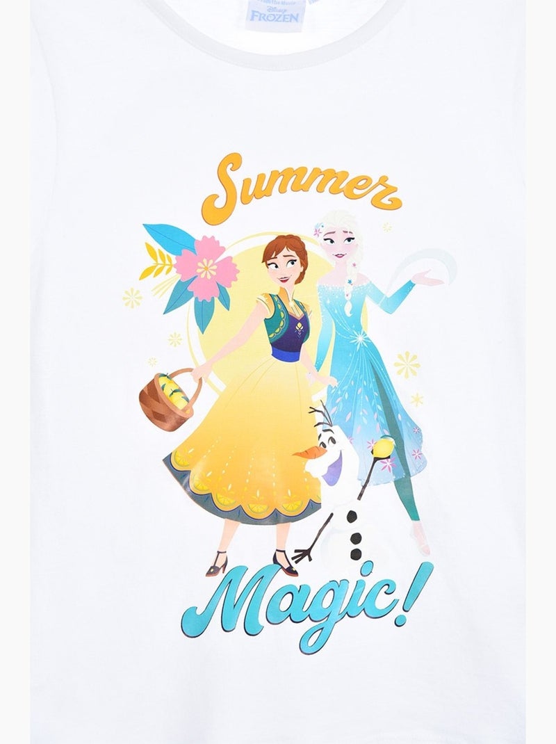 T-Shirt La Reine des Neiges | Licence Officielle Blanc - Kiabi