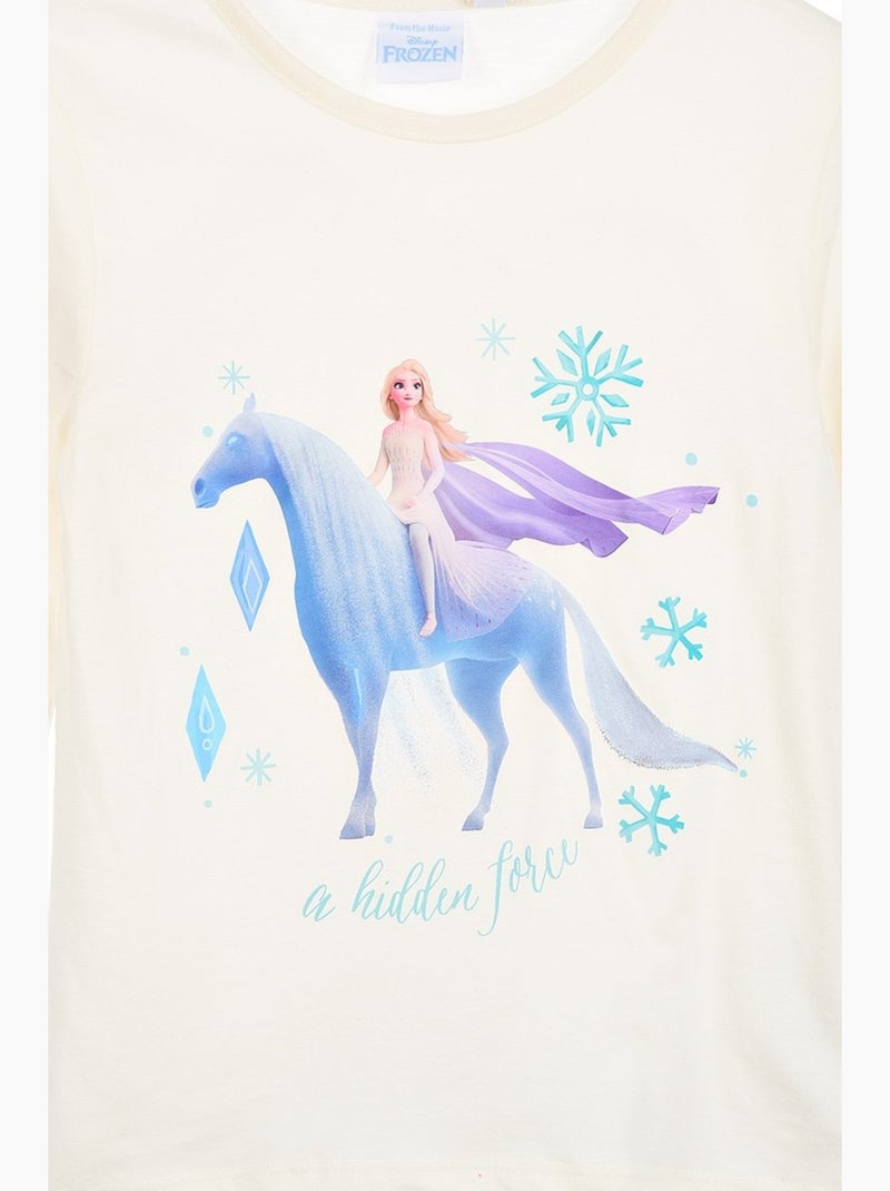 T-Shirt La Reine des Neiges | Licence Officielle Blanc - Kiabi