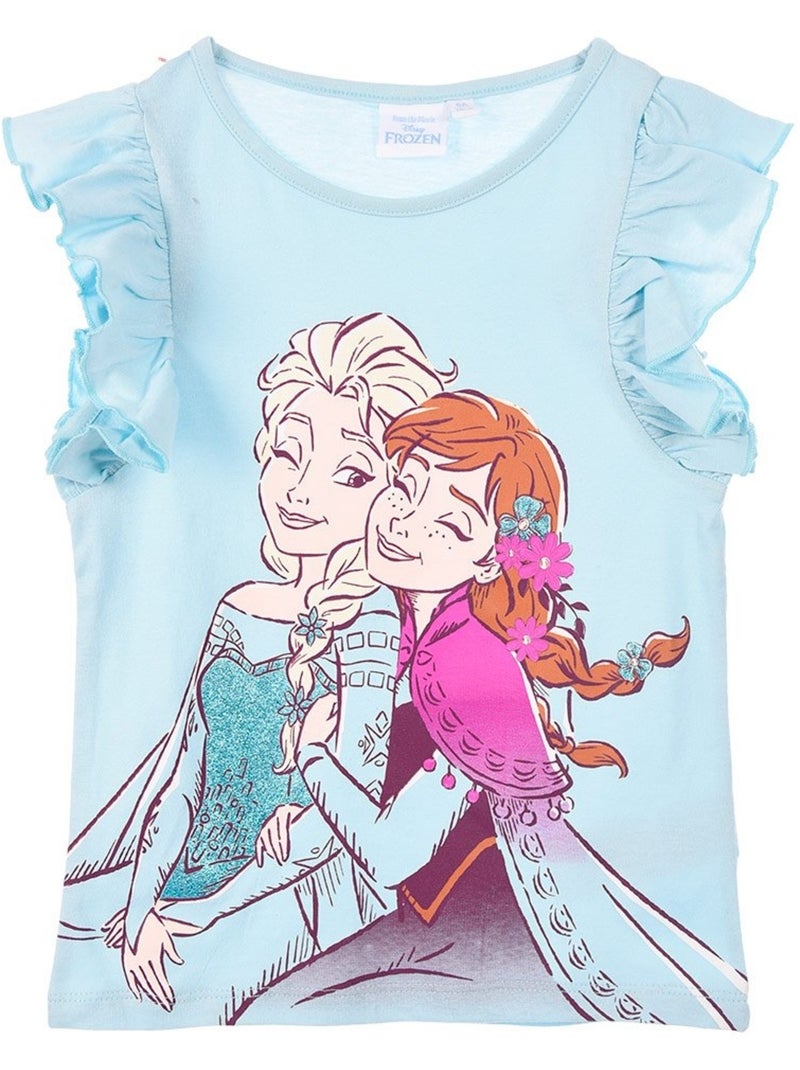 T-Shirt La Reine des Neiges | Licence Officielle Bleu - Kiabi