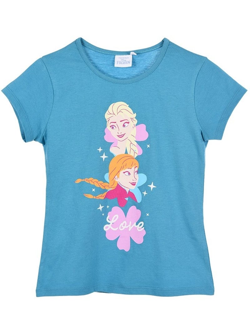 T-Shirt La Reine des Neiges | Licence Officielle Bleu - Kiabi