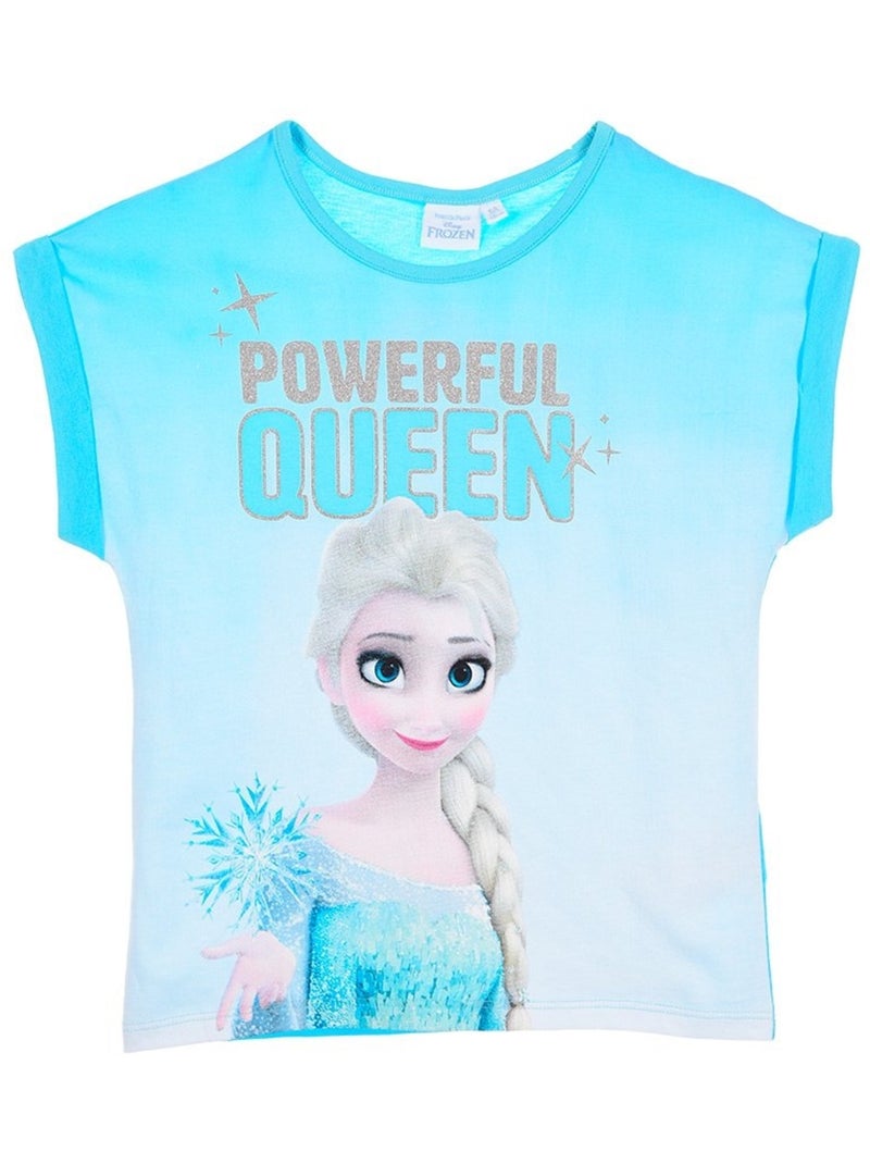T-Shirt La Reine des Neiges | Licence Officielle Bleu - Kiabi