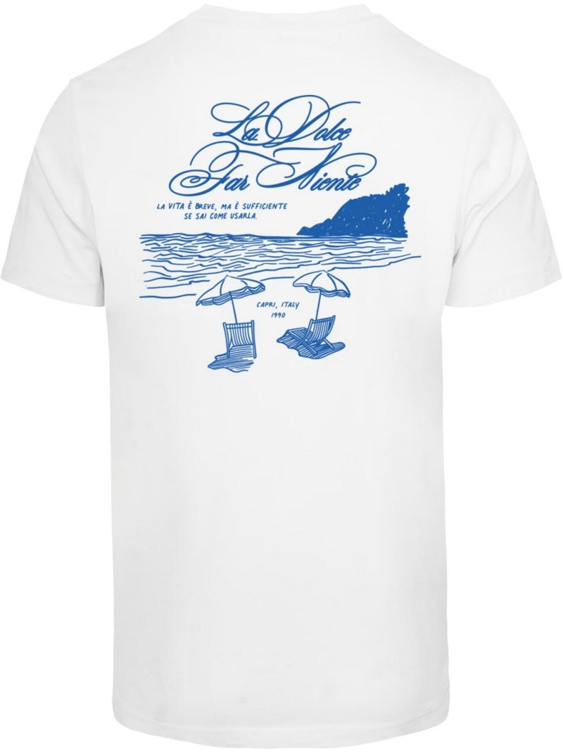 T-shirt la vita e breve - mister tee Blanc - Kiabi