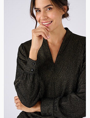 T-shirt lamé coloris doré - Damart
