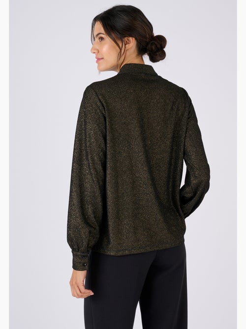 T-shirt lamé coloris doré - Damart - Kiabi