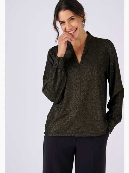 T-shirt lamé coloris doré - Damart - Kiabi