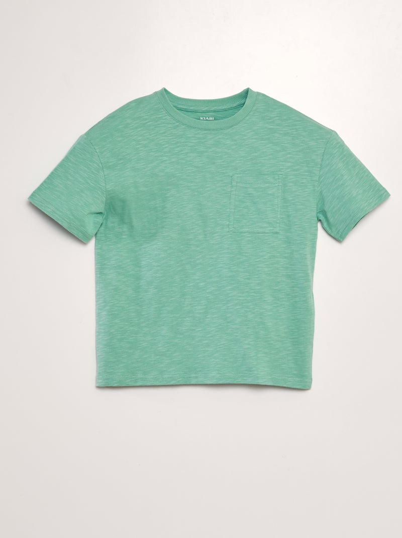 T-shirt large à col rond Vert - Kiabi