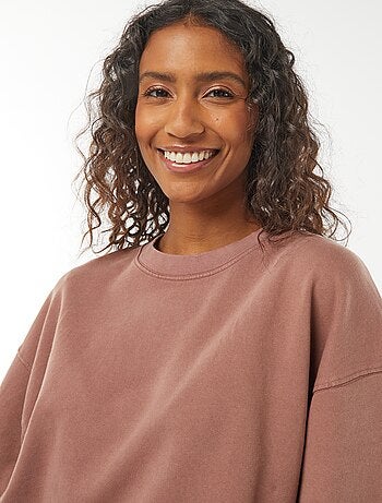 T-shirt large délavé à manches courtes