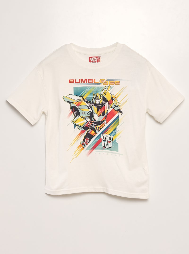 T-shirt large en jersey 'Transformers' Blanc - Kiabi