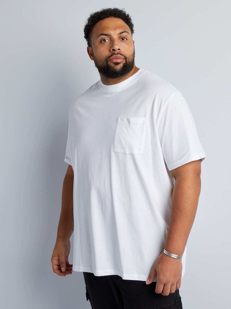 T-shirt large en jersey uni blanc - Kiabi