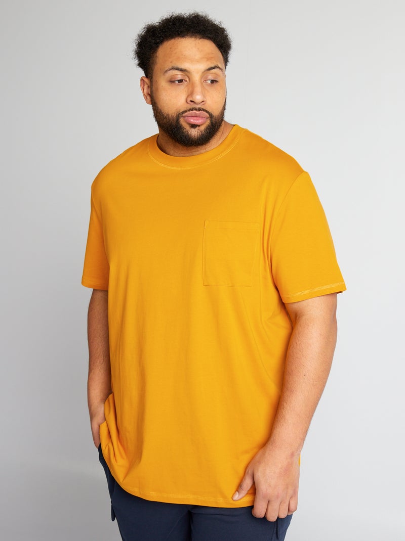 T-shirt large en jersey uni Jaune - Kiabi