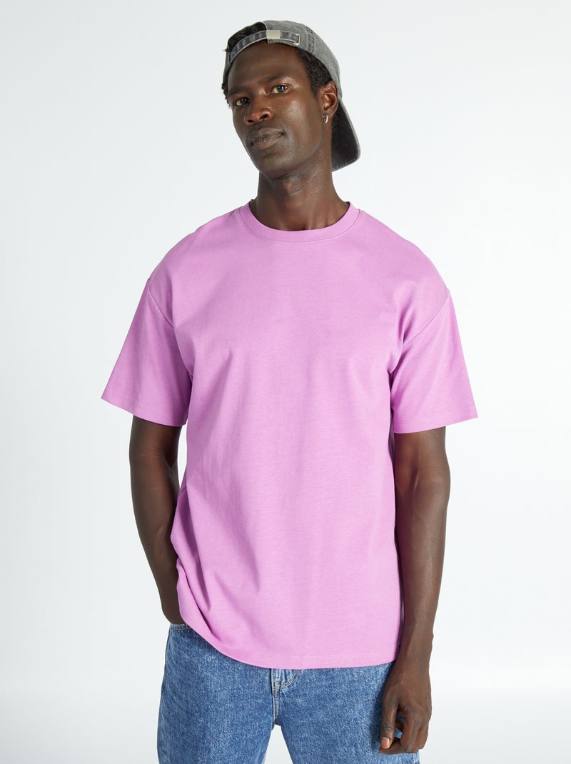 T-shirt large en jersey uni Violet - Kiabi