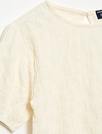 T-shirt large en maille fantaisie