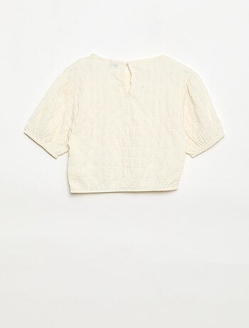 T-shirt large en maille fantaisie