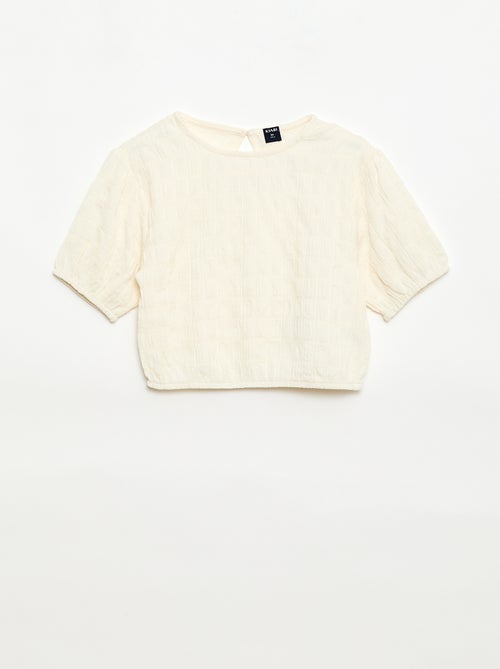 T-shirt large en maille fantaisie - Kiabi