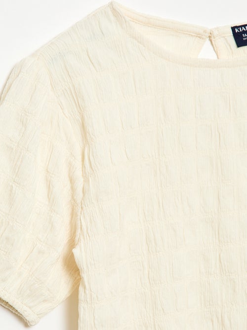 T-shirt large en maille fantaisie - Kiabi