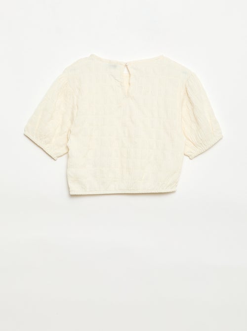 T-shirt large en maille fantaisie - Kiabi