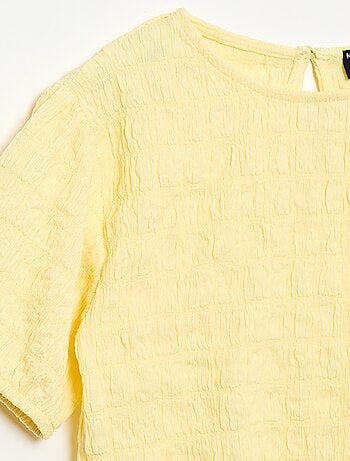 T-shirt large en maille fantaisie