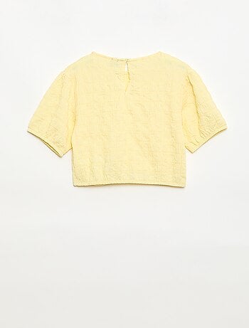 T-shirt large en maille fantaisie