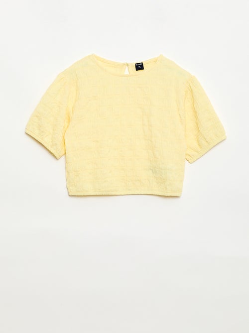 T-shirt large en maille fantaisie - Kiabi