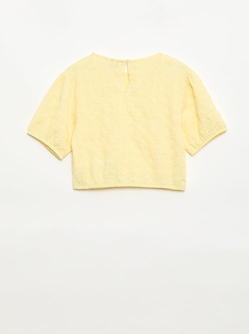 T-shirt large en maille fantaisie - Kiabi