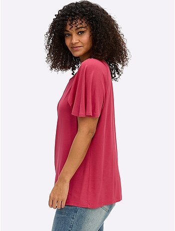 T-shirt Large Encolure Ronde - Taille Standard - Sheego