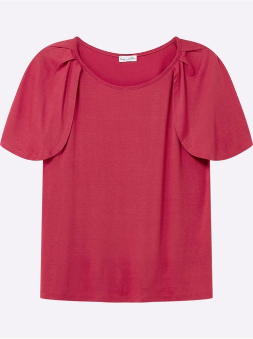 T-shirt Large Encolure Ronde - Taille Standard - Sheego - Kiabi