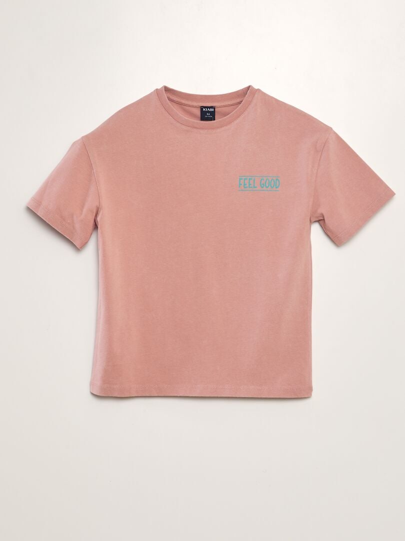 T-shirt large imprimé Rose - Kiabi