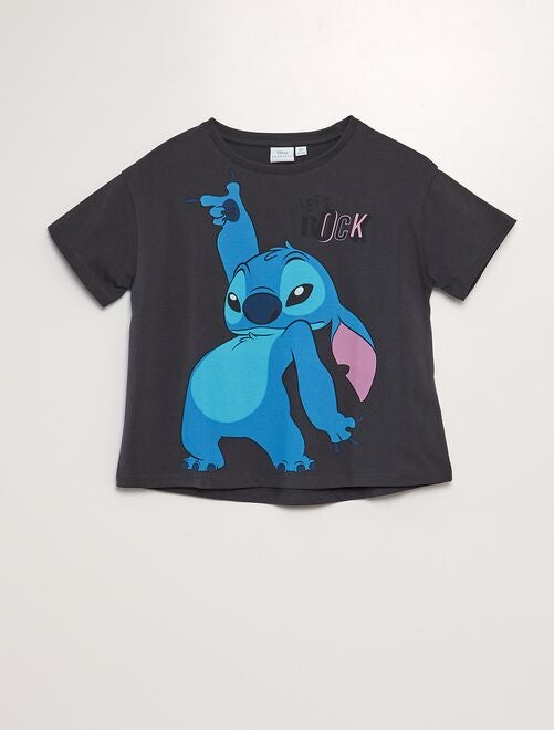 T-shirt large 'Stitch' à col rond - Kiabi