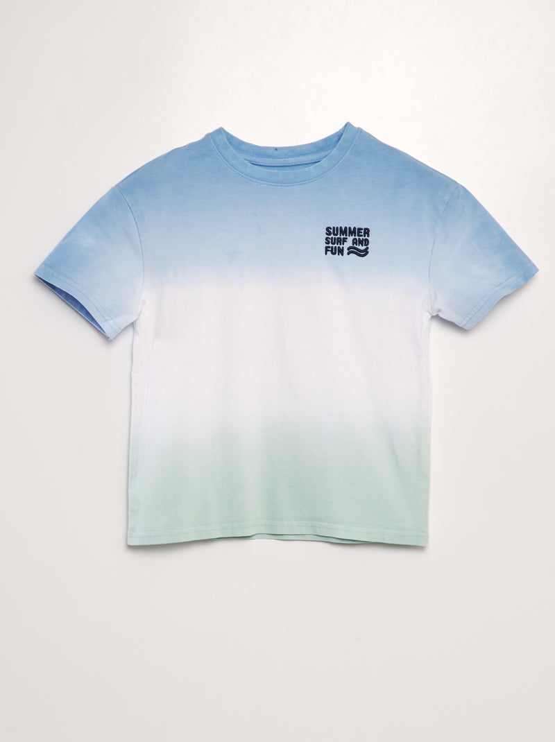 T-shirt large tie and dye Bleu - Kiabi