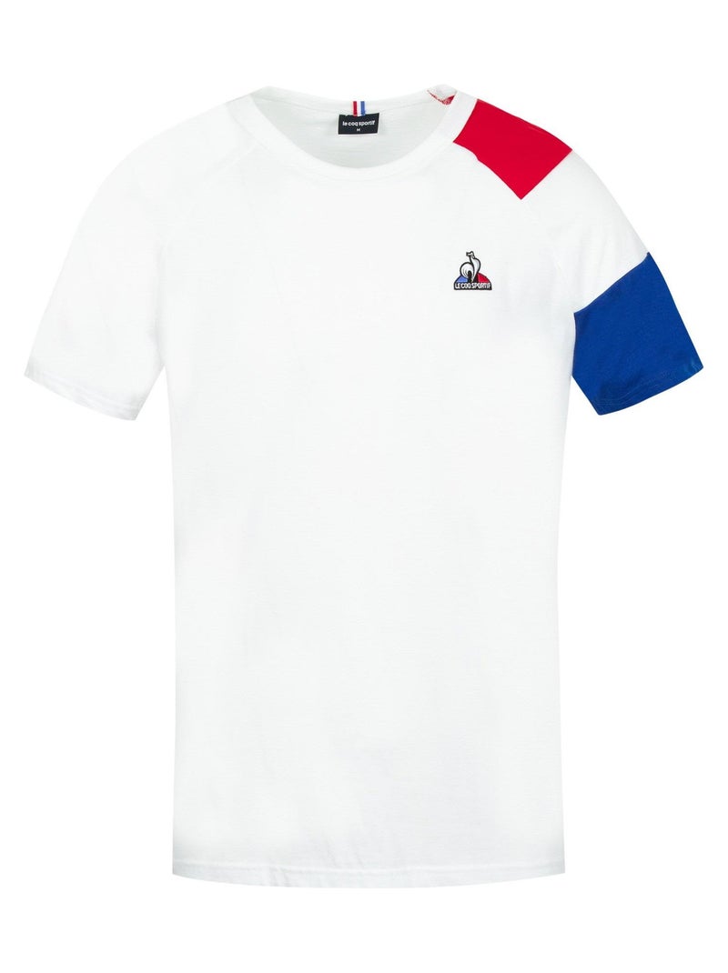 T-shirt Le Coq Sportif Bat Tee N°1 Blanc Rouge Bleu - Kiabi